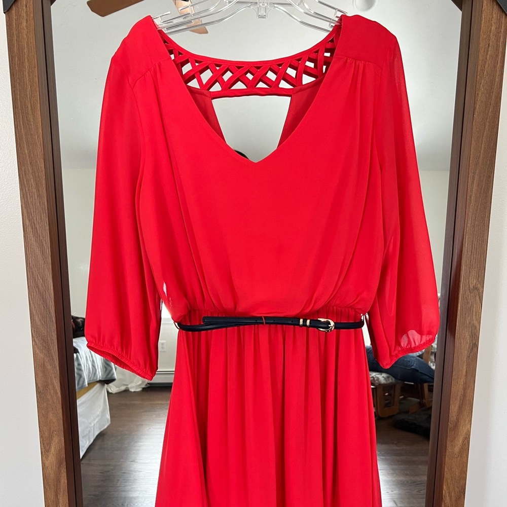 Coral cute dress